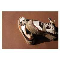 Fotografie Sneakers in brown tones on a, Maryna Terletska, 40 × 26.7 cm