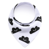 Vsepropejska Cloud bílo-černý šátek pro psa s obláčkem