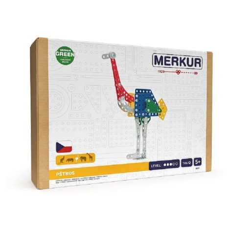 Merkur Dětská kovová stavebnice ZOO - Pštros, 106 dílků