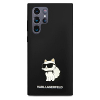 Karl Lagerfeld Liquid Silicone Choupette NFT kryt Samsung Galaxy S23 Ultra černý