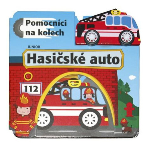 Hasičské auto - Pomocníci na kolech + dřevěné, ekologicky nezávadné autíčko