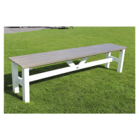 Série zahradního nábytku VIKING, lavice, šedá / bílá, délka 1900 mm