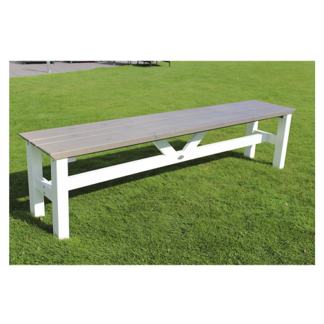 Série zahradního nábytku VIKING, lavice, šedá / bílá, délka 1900 mm