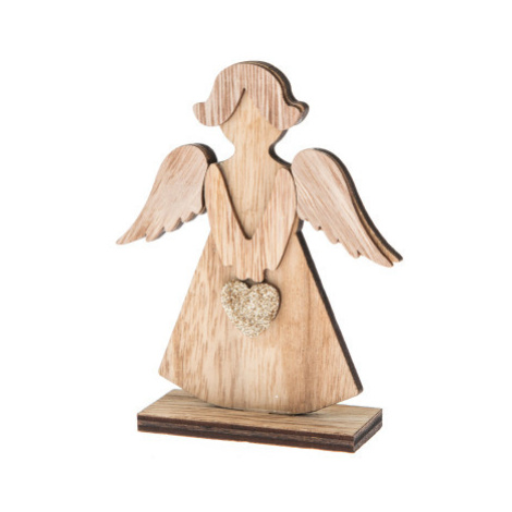 Dekorační soška dřevěný anděl, 13 cm Asko
