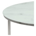 Actona Konferenční kulatý stolek Alisma mramor bílý/chrom