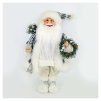 ACA Lighting vánoční dekorace Santa Claus s věncem 45cm X124504