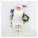 ACA Lighting vánoční dekorace Santa Claus s věncem 45cm X124504