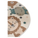 Hanse Home Collection koberce Dětský koberec Adventures 105968 Cream Brown Blue kruh - 140x140 (