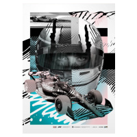 Umělecký tisk Formula 1® Print Store Artist Series - Miami Edition - 2ALAS - Black, 50 × 70 cm