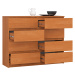 Ak furniture Komoda Kuba 120 cm 8 šuplíků olše