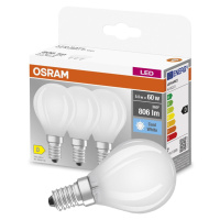 3PAK LED žárovka LED E14 P45 5,5W = 60W 806lm 4000K Neutrální 300° Filament OSRAM BASE