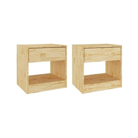 SHUMEE Noční stolky 2 ks 40 × 31 × 40 cm masivní borové dřevo, 808064