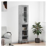 vidaXL Skříň highboard betonově šedá 34,5x34x180 cm kompozitní dřevo