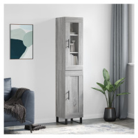 vidaXL Skříň highboard šedá sonoma 34,5 x 34 x 180 cm kompozitní dřevo