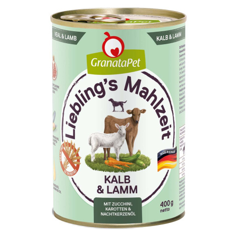 GranataPet Liebling's Mahlzeit telecí a jehněčí 6 × 400 g
