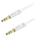 AlzaPower FlatCore Audio 3.5mm Jack (M) to 3.5mm Jack (M) 1m bílý