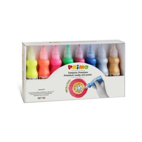 PRIMO sada temperové barvy 3D FLUO + METAL  8 x 50 ml