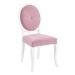 Dětská čalouněná židle ebba - růžová/bílá
