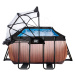 Bazén s krytem pískovou filtrací a tepelným čerpadlem Wood pool Exit Toys ocelová konstrukce 540