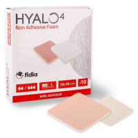 HYALO4 SILICONE ADHESIVE NON-BORDER FOAM LITE DRESSING 10 X 10 CM ODLEHČENÉ SILIKONOVÉ ADHEZIVNÍ