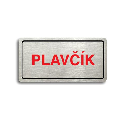 Accept Piktogram "PLAVČÍK II" (160 × 80 mm) (stříbrná tabulka - barevný tisk)
