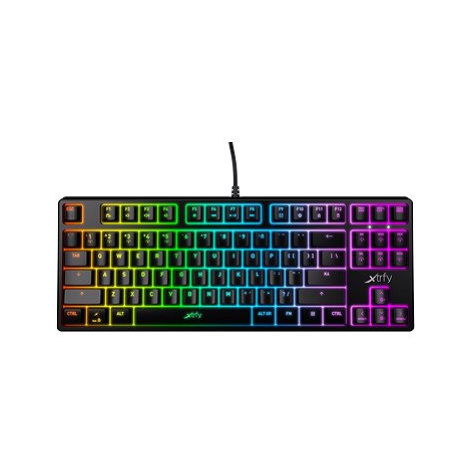 XTRFY K4 TKL RGB, Kailh Red, Černá - US