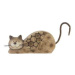 Dřevěná dekorace kočka kulatina 21,5cm