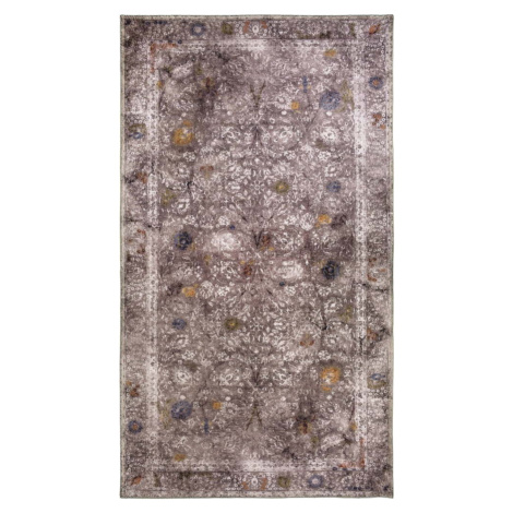 Světle hnědý pratelný koberec běhoun 200x80 cm - Vitaus