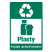 Cedulka s Vaším vlastním textem "PLAST - recyklace"