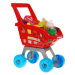 Dětský supermarket s nákupním vozíkem červený