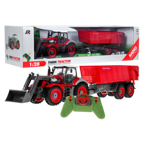 mamido  Traktor s vlečkou na dálkové ovládání RC červený RC