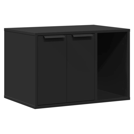 vidaXL Skříňka na kočičí záchod černá 60 x 40 x 40 cm kompozitní dřevo