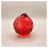 Křišťálová koule Feng Shui - Červená, 5 cm
