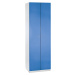 Wolf Ocelová skříň, šířka 600 mm, 2 věšáky, dveře světle modrá