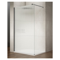 Gelco VARIO BLACK jednodílná sprchová zástěna k instalaci ke stěně, sklo nordic, 1100 mm