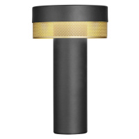 HELL LED stolní lampa Mesh, baterie, 24cm, černá/zlatá