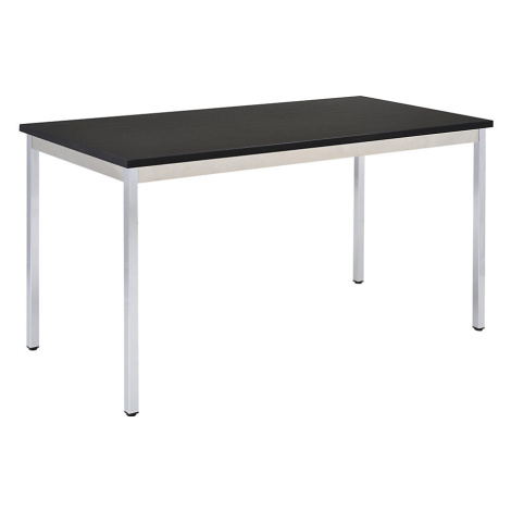eurokraft basic Víceúčelový stůl, obdélníkový tvar, v x š x h 740 x 1800 x 800 mm, deska černá, 