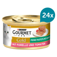 Gourmet Gold Jemná paštika pstruh s rajčaty 24 × 85 g