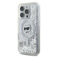 Pouzdro Karl Lagerfeld pro iPhone 16 Pro 6.3 bezbarvý Liquid Glitter Magsafe