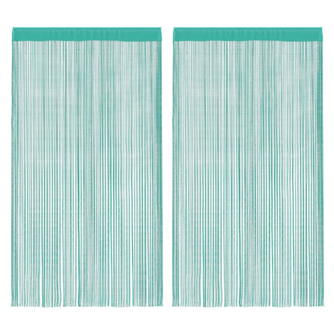 vidaXL Provázkové záclony 2 ks Tyrkysová 140x250 cm