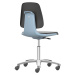bimos Pracovní otočná židle LABSIT, pět noh s kolečky, sedák Supertec, modrá barva