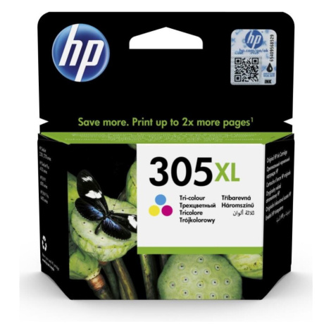 HP 305XL originální inkoustová kazeta tříbarevná 3YM63AE Vícebarevná