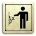 Accept Piktogram "zákaz vhazování předmětů do pisoáru" (80 × 80 mm) (zlatá tabulka - černý tisk)