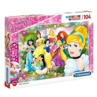 Clementoni Puzzle s drahokamy Zábava s Disney princeznami 104 dílků