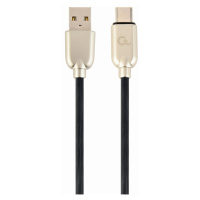 Kabel CABLEXPERT CC-USB2R-AMCM-1M USB 2.0 AM na Type-C kabel (AM/CM), 1m, pogumovaný, černý, bli