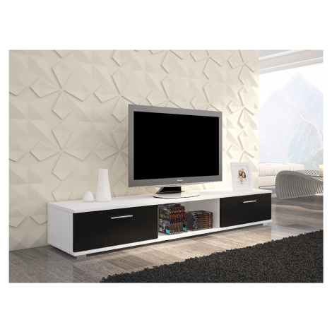 ArtAdrk TV stolek SELLA Barva: bílá / černý mat