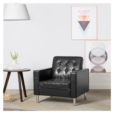 vidaXL Křeslo černé 75x70x75 cm umělá kůže