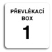 Accept Piktogram "převlékací box X" (80 × 80 mm) (bílá tabulka - černý tisk bez rámečku)