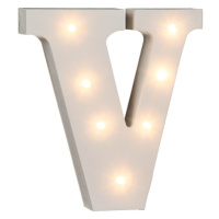 Led písmeno svíticí V 16 cm