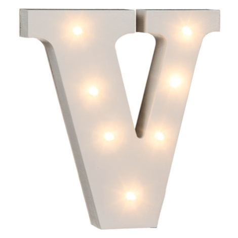 Led písmeno svíticí V 16 cm